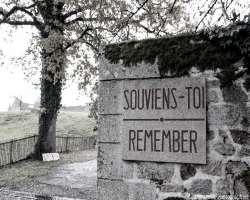 In the village cemetary, the walls are engraved with the names of the victims, and in glass cases, ashes of the fallen are contained In the village cemetary, the walls are engraved with the names of the victims, and in glass cases, ashes of the fallen are contained.